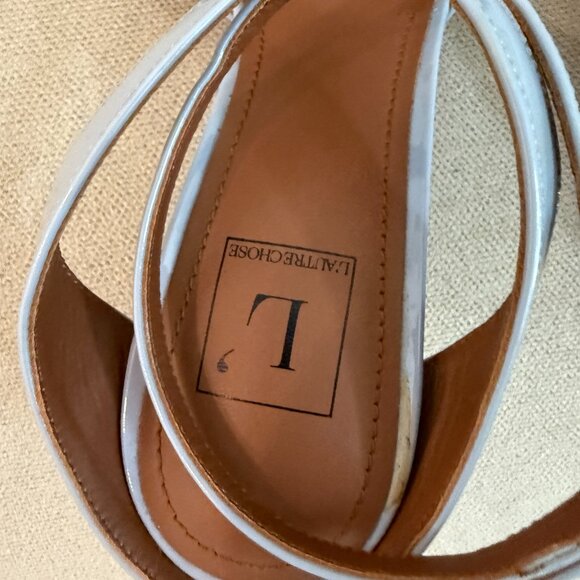 L'Autre Chose T-bar Court Shoes, Periwinkle Blue, Sz 38.5 - Picture 5 of 7